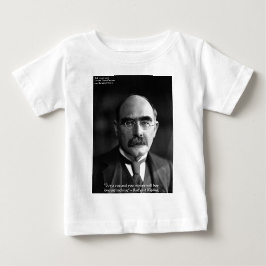 Rudyard Kipling "子犬の愛"引用文ギフトTeeなど ベビーTシャツ (正面)