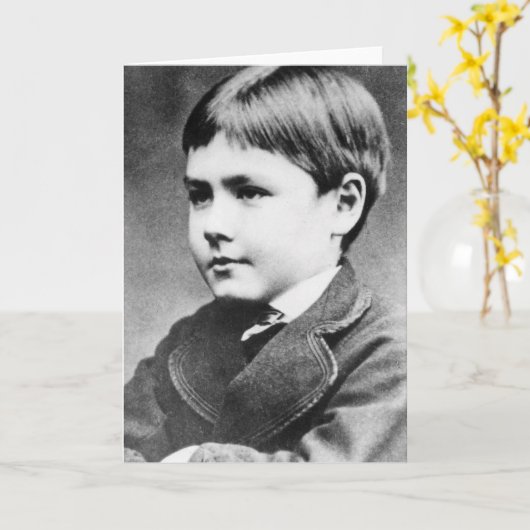 Rudyard Kipling, c.1870 カード (黄色い花)