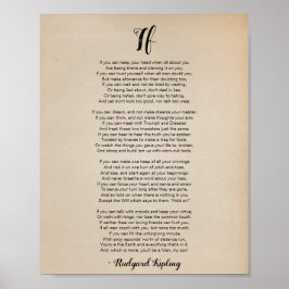 Rudyard Kipling Vintageもし Posterによる詩 ポスター