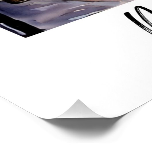 Rue à Montmartre quartier de Paris ポスター (コーナー)