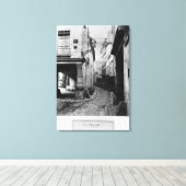 Rue Chanoinesse，パリのrue des Chantresから キャンバスプリント (インサイチュ (ウッドフロア))