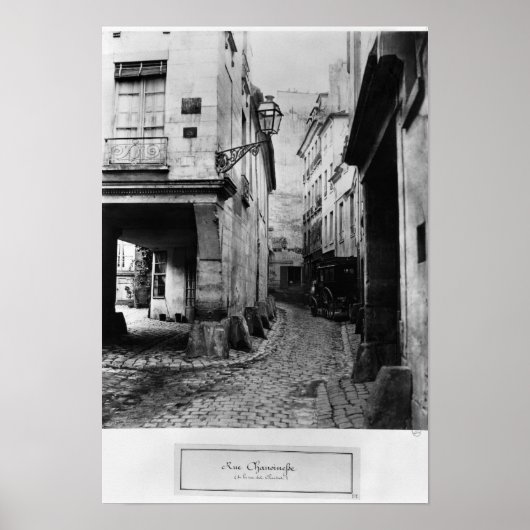 Rue Chanoinesse,パリのrue des Chantresから ポスター (正面)