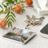 Rue Cremieuxの色の家 – パリ キーホルダー (側面)