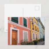 Rue Cremieuxの色の家 – パリ ポストカード (正面/裏面)