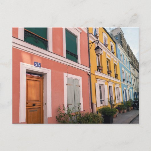 Rue Cremieuxの色の家 – パリ ポストカード (正面)