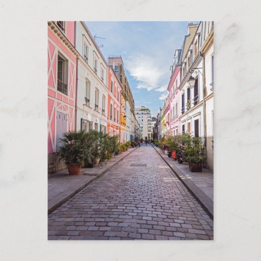 Rue Cremieuxの色の家 – パリ ポストカード (正面)