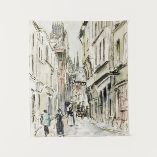 Rue Damiette, Rouen （1884年頃） by Camille Pissarro タペストリー (正面)
