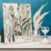 Rue Damiette, Rouen （1884年頃） by Camille Pissarro フォトプラーク (側面)