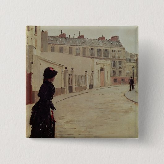 、Rue de Chateaubriand待っています、パリ 缶バッジ (正面)