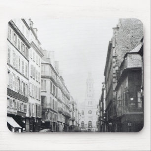 Rue de la Chaussee-d'Antin、パリ1858-78年 マウスパッド