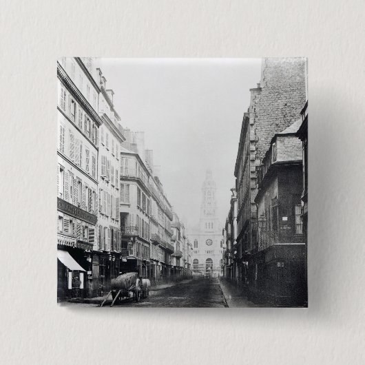 Rue de la Chaussee-d'Antin、パリ1858-78年 缶バッジ (正面)