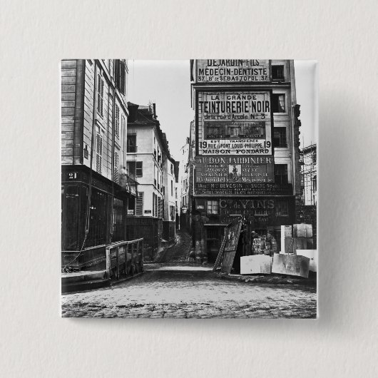 Rue de la Colombe、パリ1858-78年 缶バッジ (正面)