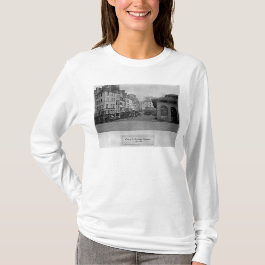 Rue de la Montagne Sainte-Genevieve、パリ Tシャツ (正面)
