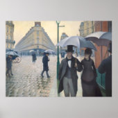 Rue de Paris, temps de pluie by Gustave Caillebott ポスター (正面)