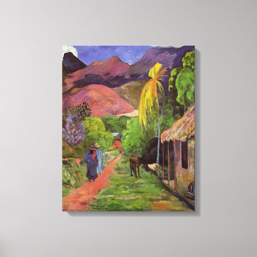 'Rue de Tahiti' - Paul Gauguin キャンバスプリント (正面)