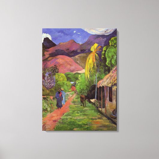'Rue de Tahiti' - Paul Gauguin キャンバスプリント (正面)