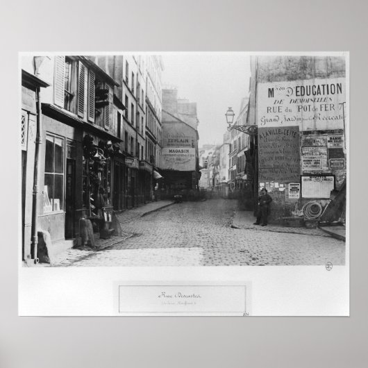 Rue Deskartes, from the Rue Moffetard, Paris ポスター (正面)