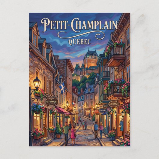 Rue du Petit-Champlain Canada ポストカード (正面)