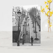 Rue Foyatier, Montmartre, Paris Notecards カード (黄色い花)