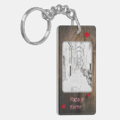 rue italienne étroite - fête des pères キーホルダー (正面左)