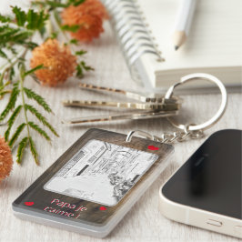 rue italienne étroite - fête des pères キーホルダー