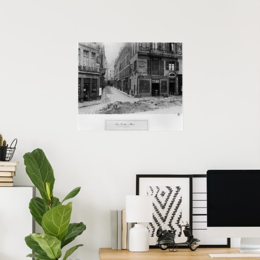 Rue Maitre Albert Paris, 1858-78 ポスター (ホームオフィス)