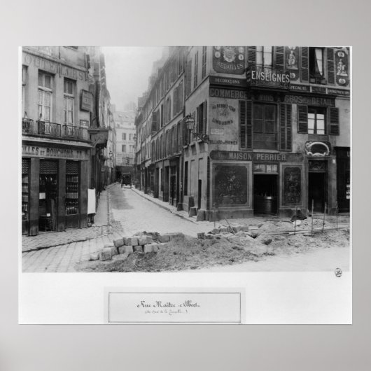 Rue Maitre Albert Paris, 1858-78 ポスター (正面)