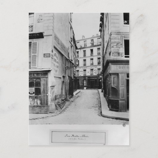 Rue Maitre Albert Paris, 1858-78 ポストカード (正面)
