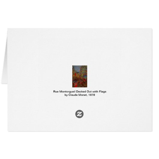 Rue Montorgueil with Flags by Claude Monet (裏面横)