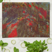 Rue Montorgueil with Flags by Claude Monet キッチンタオル (折り畳み)