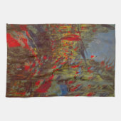 Rue Montorgueil with Flags by Claude Monet キッチンタオル (横)
