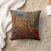 Rue Montorgueil with Flags by Claude Monet クッション (ブランケット)