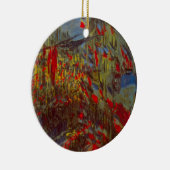 Rue Montorgueil with Flags by Claude Monet セラミックオーナメント (右)