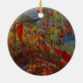 Rue Montorgueil with Flags by Claude Monet セラミックオーナメント (裏面)