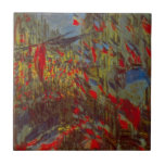 Rue Montorgueil with Flags by Claude Monet タイル<br><div class="desc">バスティル素晴らしデイパーティーに使用する画像！クロード・モネの旗で飾られたRue Montorgueilはヴィンテージ印象派のアートの街並み絵画である。フランスのパリ飾スでのフランスの展示のオープンに旗を持つ通りMontorgueil。アーティストについて：クロード・モネ(1840-1926)は印象派の運動の創始者であフランスのり絵画、その絵画の大部分は「空中に浮かぶ」（野外に浮かぶ）スタイル印象派の風景である。</div>