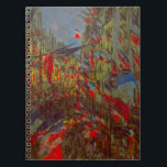 Rue Montorgueil with Flags by Claude Monet ノートブック<br><div class="desc">バスティル素晴らしデイパーティーに使用する画像！クロード・モネの旗で飾られたRue Montorgueilはヴィンテージ印象派のアートの街並み絵画である。フランスのパリ飾スでのフランスの展示のオープンに旗を持つ通りMontorgueil。アーティストについて：クロード・モネ(1840-1926)は印象派の運動の創始者であフランスのり絵画、その絵画の大部分は「空中に浮かぶ」（野外に浮かぶ）スタイル印象派の風景である。</div>