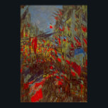 Rue Montorgueil with Flags by Claude Monet ポスター<br><div class="desc">バスティル素晴らしデイパーティーに使用する画像！クロード・モネの旗で飾られたRue Montorgueilはヴィンテージ印象派のアートの街並み絵画である。フランスのパリ飾スでのフランスの展示のオープンに旗を持つ通りMontorgueil。アーティストについて：クロード・モネ(1840-1926)は印象派の運動の創始者であフランスのり絵画、その絵画の大部分は「空中に浮かぶ」（野外に浮かぶ）スタイル印象派の風景である。</div>