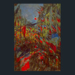 Rue Montorgueil with Flags by Claude Monet ポスター<br><div class="desc">バスティル素晴らしデイパーティーに使用する画像！クロード・モネの旗で飾られたRue Montorgueilはヴィンテージ印象派のアートの街並み絵画である。フランスのパリ飾スでのフランスの展示のオープンに旗を持つ通りMontorgueil。アーティストについて：クロード・モネ(1840-1926)は印象派の運動の創始者であフランスのり絵画、その絵画の大部分は「空中に浮かぶ」（野外に浮かぶ）スタイル印象派の風景である。</div>