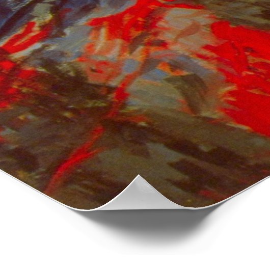 Rue Montorgueil with Flags by Claude Monet ポスター (角)