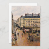 Rue Saint-Honore午後、雨の効果 サンキューカード (正面/裏面)