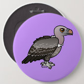 Rueppellのハゲタカ 缶バッジ (正面&裏面)