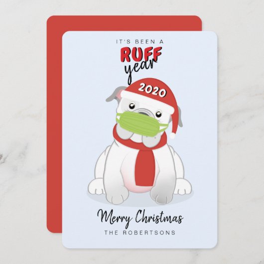 RUFF年英語ブルドッグ顔仮面 シーズンカード (正面/裏面)