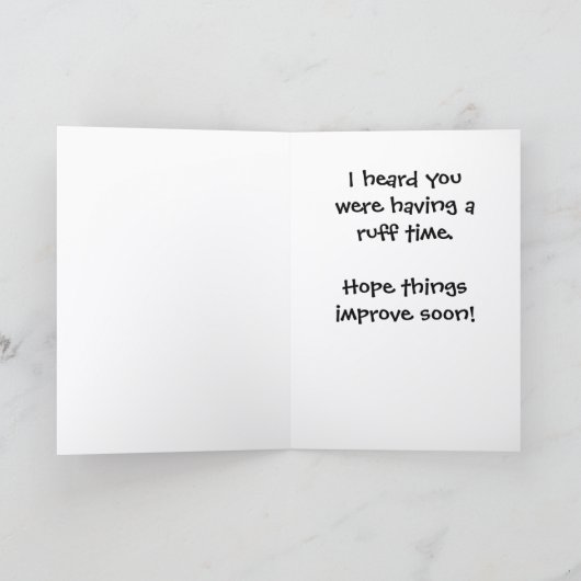 Ruff Time Get Well Card  STFA-2 カード (内部)