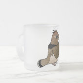 Ruffedライチョウ(ドラムをたたくこと) フロストグラスマグカップ (正面左)