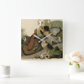 Ruffed Grouse - Audubon's Birds of America スクエア壁時計 (ホーム)