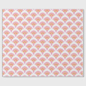 Ruffle Fan in Pink and Orange ラッピングペーパー (フラット)