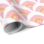 Ruffle Fan in Pink and Orange ラッピングペーパー (ロールコーナー)