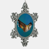 Rufousハチドリ スノーフレークピューターオーナメント (左)