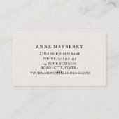 Rufous Hummingbird名刺 名刺 (裏面)