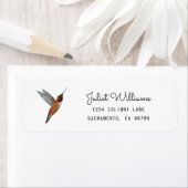 Rufous Hummingbird Return Address Label ラベル (インサイチュ)